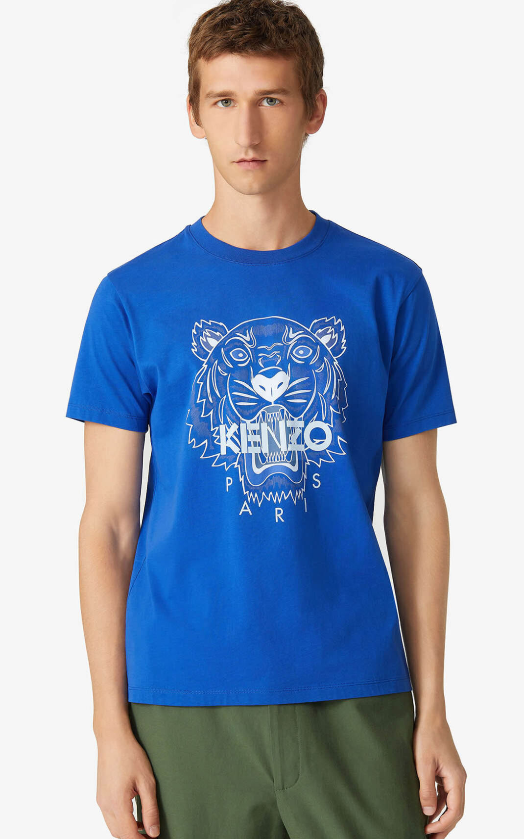 Kenzo Tiger Camisetas Hombre Azul Real Azules | 4920571-NA